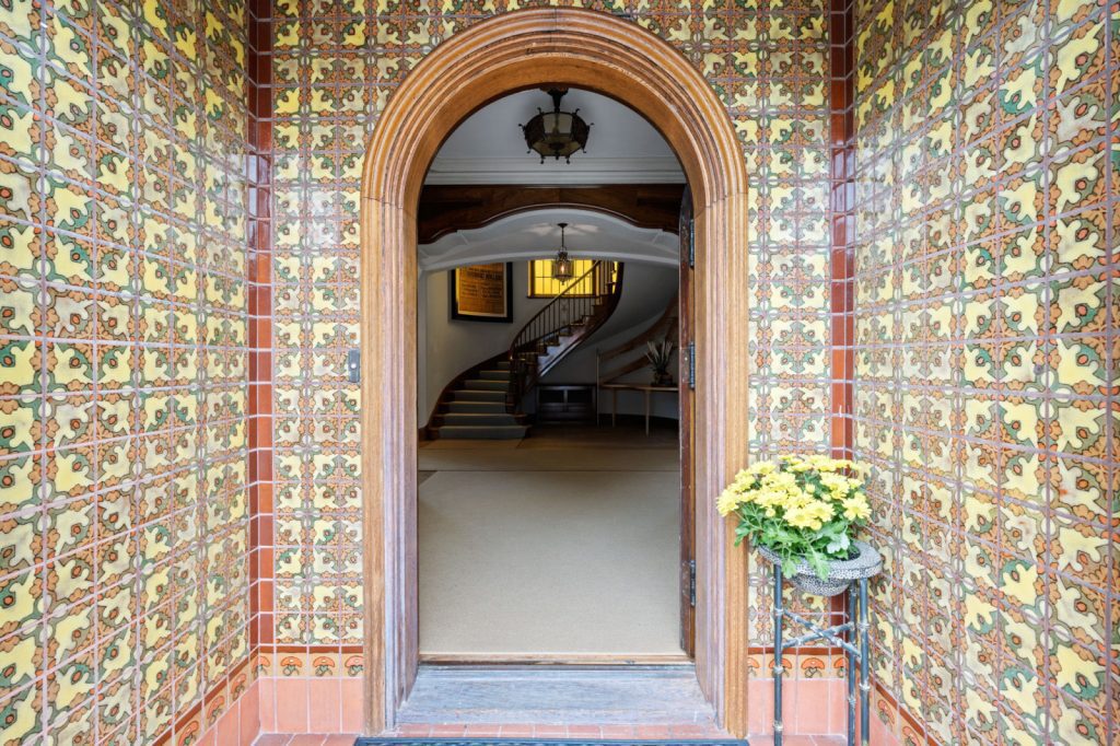 Real Estate Photography Services: Capturing the ornate tiled entrance of a house.